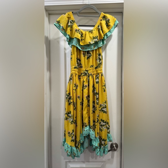 Matilda Jane Yellow Floral Rayon Dress Size Small - Picture 4 of 7
